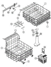 05 - Track & Rack Assembly parts for Maytag Dishwasher MDB5010AWA from AppliancePartsPros.com