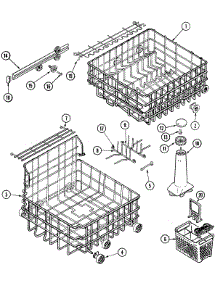 05 - Track & Rack Assembly parts for Maytag Dishwasher MDB6100AWB from AppliancePartsPros.com