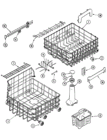 06 - Track & Rack Assembly parts for Maytag Dishwasher MDB6657AWW from AppliancePartsPros.com
