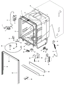 07 - Tub parts for Maytag Dishwasher MDB9600AWW from AppliancePartsPros.com