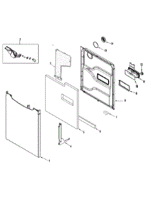 02 - Door parts for Maytag Dishwasher MDB9601AWB from AppliancePartsPros.com