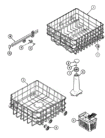 05 - Track & Rack Assembly parts for Maytag Dishwasher MDBD820AWB from AppliancePartsPros.com