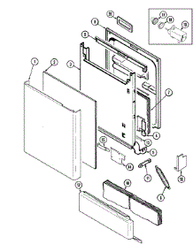 02 - Door parts for Maytag Dishwasher MDBD880AWQ from AppliancePartsPros.com