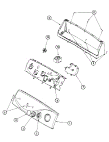 02 - Control Panel parts for Maytag Dryer MDE6400AGW from AppliancePartsPros.com