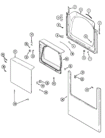 04 - Door parts for Maytag Dryer MDE9606AZA from AppliancePartsPros.com