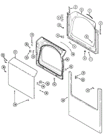 04 - Door parts for Maytag Dryer MDG7658AWW from AppliancePartsPros.com