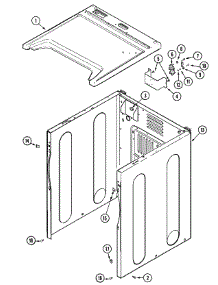 02 - Cabinet (Mde / Mdg9316awq / Ayq / Axw) parts for Maytag Dryer MDG9316AWW from AppliancePartsPros.com