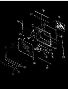 03 - Door parts for Magic Chef Microwave ME41F-10P from AppliancePartsPros.com