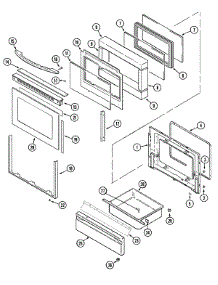 02 - Door / Drawer parts for Maytag Range MES5770AAA from AppliancePartsPros.com
