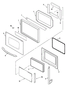 03 - Door parts for Maytag Oven MEW6530DDQ from AppliancePartsPros.com