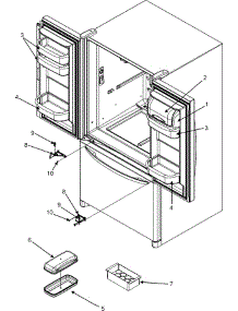 13 - Ref Dr Storage & Center Hinges parts for Maytag Refrigerator MFD2560HEB from AppliancePartsPros.com