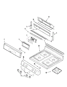 02 - Control Panel / Top Assembly parts for Maytag Range MGR4451ADQ from AppliancePartsPros.com