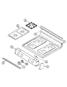 06 - Top Assembly parts for Maytag Range MGR5750ADA from AppliancePartsPros.com