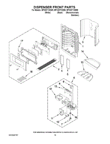 08 - Dispenser Front Parts parts for Maytag Refrigerator MFX2571XEM0 from AppliancePartsPros.com