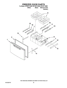 10 - Freezer Door Parts parts for Maytag Refrigerator MFX2571XEM0 from AppliancePartsPros.com