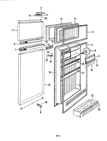 02 - Fresh Food & Freezer Door parts for Magic Chef Refrigerator MRT11A- from AppliancePartsPros.com