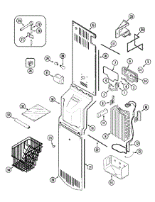 04 - Freezer Compartment parts for Maytag Refrigerator MSD2554ARA from AppliancePartsPros.com