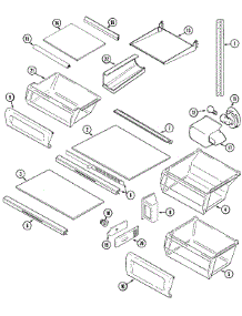 12 - Shelves & Accessories parts for Maytag Refrigerator MSD2554FRW from AppliancePartsPros.com