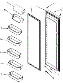 32 - Refrigerator Door (Series 10) parts for Maytag Refrigerator MSD2651HEW from AppliancePartsPros.com