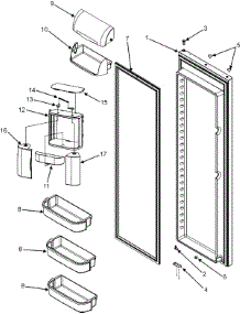 15 - Refrigerator Door parts for Maytag Refrigerator MSD2652KGB from AppliancePartsPros.com