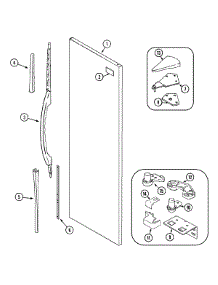 08 - Fresh Food Outer Door parts for Maytag Refrigerator MSD2656GEB from AppliancePartsPros.com