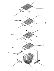 10 - Freezer Shelves parts for Maytag Refrigerator MSD2656KGW from AppliancePartsPros.com