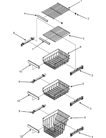 21 - Freezer Shelves (Series 50) parts for Maytag Refrigerator MSD2657HEW from AppliancePartsPros.com