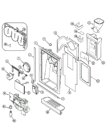 03 - Fountain parts for Maytag Refrigerator MSD2748DRA from AppliancePartsPros.com