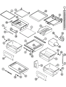 12 - Shelves & Accessories parts for Maytag Refrigerator MSD2756AEA from AppliancePartsPros.com