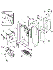 03 - Fountain parts for Maytag Refrigerator MSD2756GEB from AppliancePartsPros.com