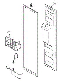 05 - Freezer Inner Door parts for Maytag Refrigerator MSD2757AEB from AppliancePartsPros.com