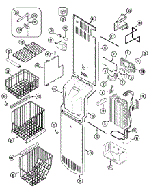 04 - Freezer Compartment parts for Maytag Refrigerator MSD2957AEW from AppliancePartsPros.com