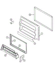 04 - Freezer Inner Door parts for Maytag Refrigerator MTB1946AEW from AppliancePartsPros.com