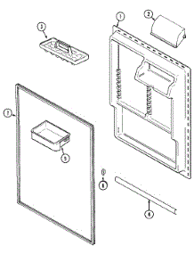 06 - Fresh Food Inner Door parts for Maytag Refrigerator MTB1955ERW from AppliancePartsPros.com