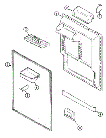 06 - Fresh Food Inner Door parts for Maytag Refrigerator MTB1956DEW from AppliancePartsPros.com