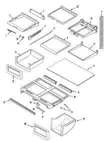09 - Shelves & Accessories parts for Maytag Refrigerator MTB1956FEW from AppliancePartsPros.com
