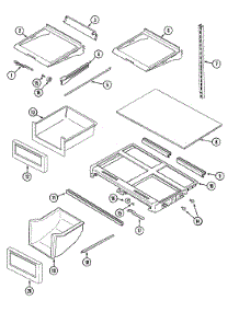 09 - Shelves & Accessories parts for Maytag Refrigerator MTB2155ARW from AppliancePartsPros.com