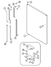 07 - Fresh Food Outer Door parts for Maytag Refrigerator MTB2156AEW from AppliancePartsPros.com