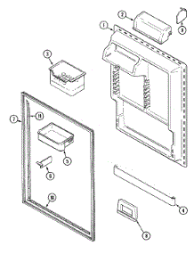 06 - Fresh Food Inner Door parts for Maytag Refrigerator MTB2156BEW from AppliancePartsPros.com