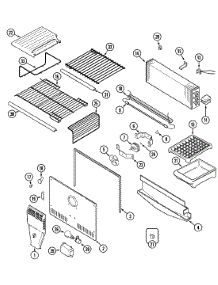 03 - Freezer Compartment parts for Maytag Refrigerator MTB2446AEW from AppliancePartsPros.com