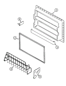 04 - Freezer Inner Door parts for Maytag Refrigerator MTB2456DEB from AppliancePartsPros.com