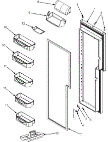 16 - Refrigerator Door parts for Maytag Refrigerator MZD2665HEQ from AppliancePartsPros.com