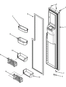 09 - Freezer Door parts for Maytag Refrigerator MZD2666KEB from AppliancePartsPros.com