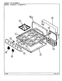 04 - Top Assembly parts for Norge Range N1100PRA-L from AppliancePartsPros.com