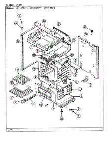 06 - Oven (N3121xpx) parts for Norge Range N3120SPW from AppliancePartsPros.com