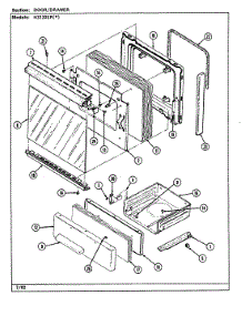02 - Door / Drawer (N3120spx) parts for Norge Range N3121XPW from AppliancePartsPros.com