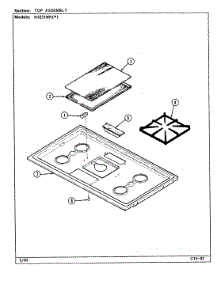 06 - Top Assembly parts for Norge Range N4231WRW from AppliancePartsPros.com