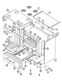 05 - Oven / Body parts for Norge Range N4251WTA from AppliancePartsPros.com