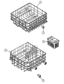 04 - Racks parts for Norge Dishwasher NDU4J from AppliancePartsPros.com