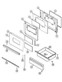 03 - Door / Drawer parts for Norge Range NER3760ACW from AppliancePartsPros.com